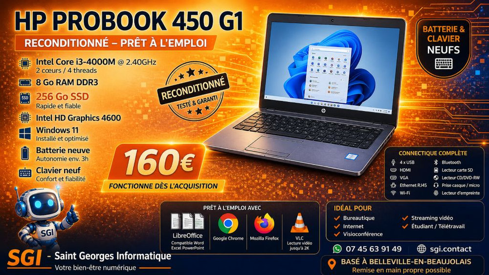PC Portable HP ProBook 450 G1