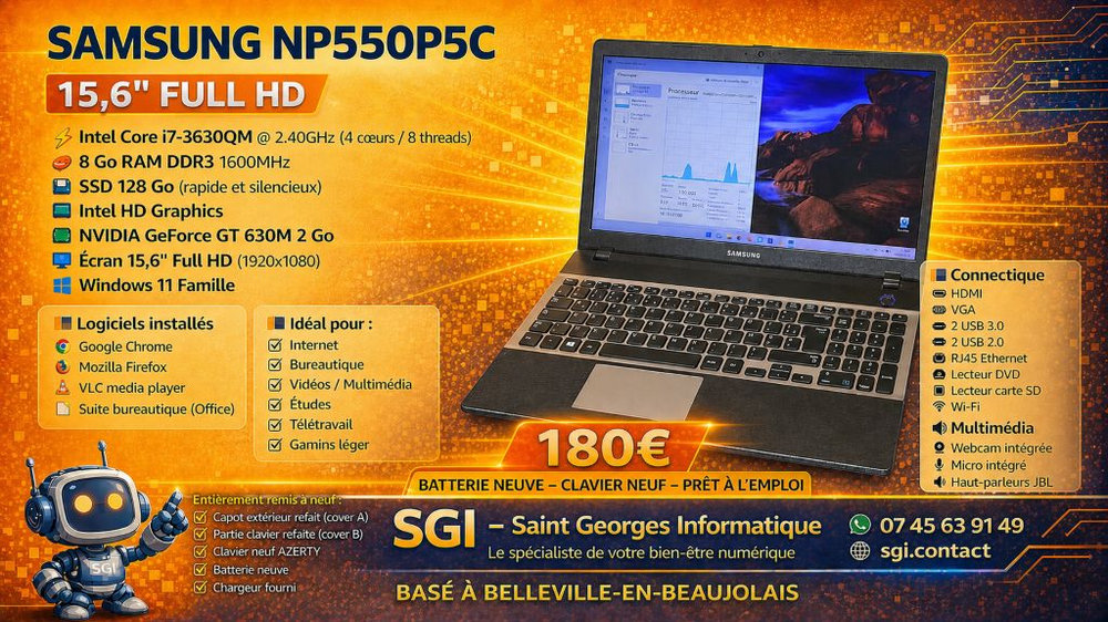 PC portable Samsung NP550P5C