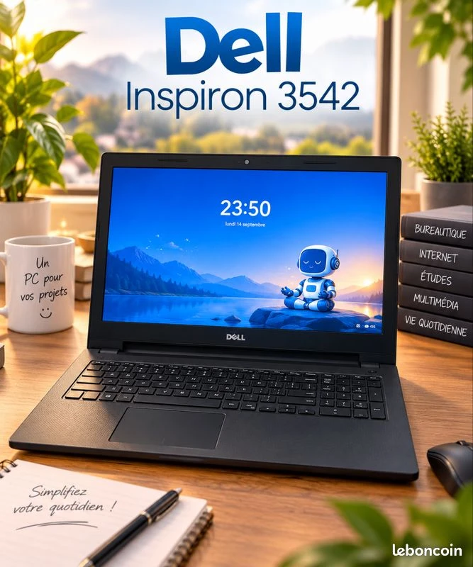 Dell Inspiron 3542 – SSD 256 Go – 8 Go RAM – Windows 11 – 15,6"