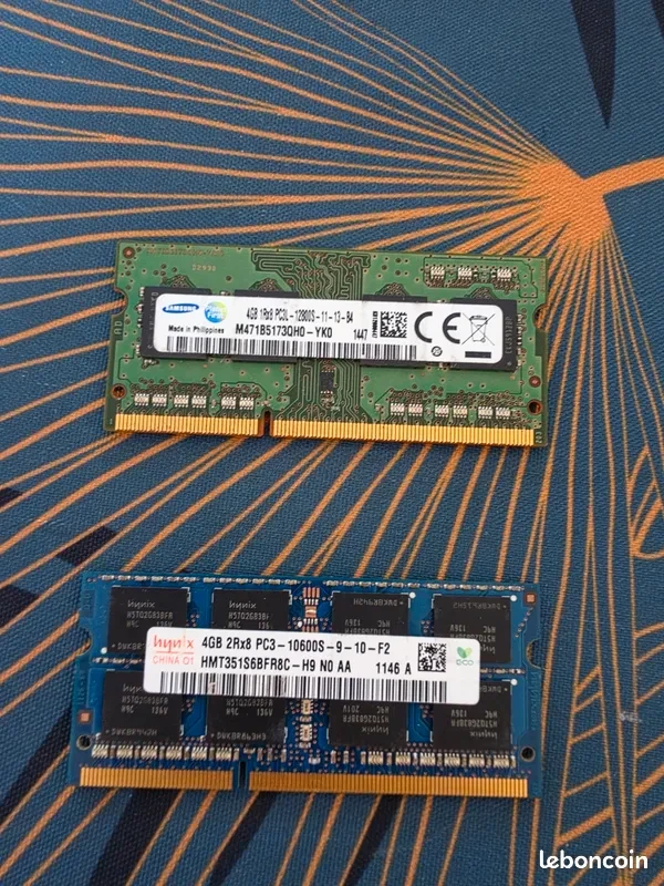 Ram ddr3 ddr3L 4go 10600 12800 sodimm ram portable